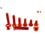 POMARAŃCHOWE ALUMINIOWE ŚRUBY ISO 7380 M8